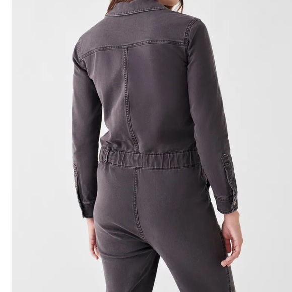 Faherty Women's Overland Twill Jumpsuit Size XXL Color Charcoal Gray organic AB - Picture 4 of 15